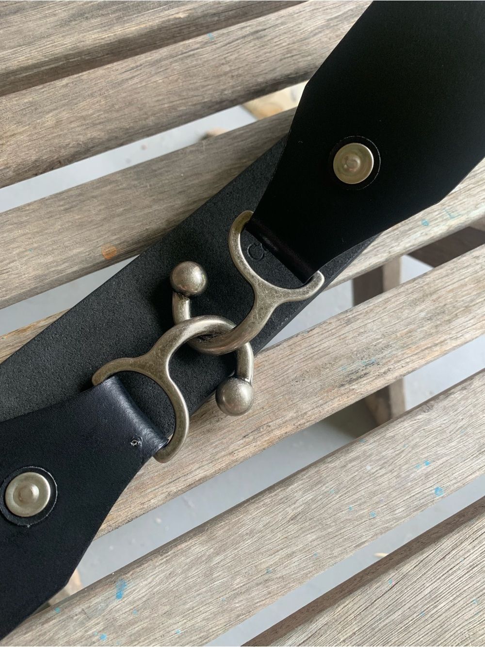 Vintage Coldwater Creek Adjustable Black Belt L-XL